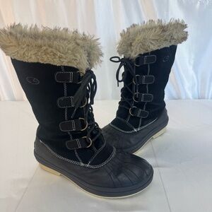 Champion C9 Target Leather Winter Boots Duck Boots with Faux Fur